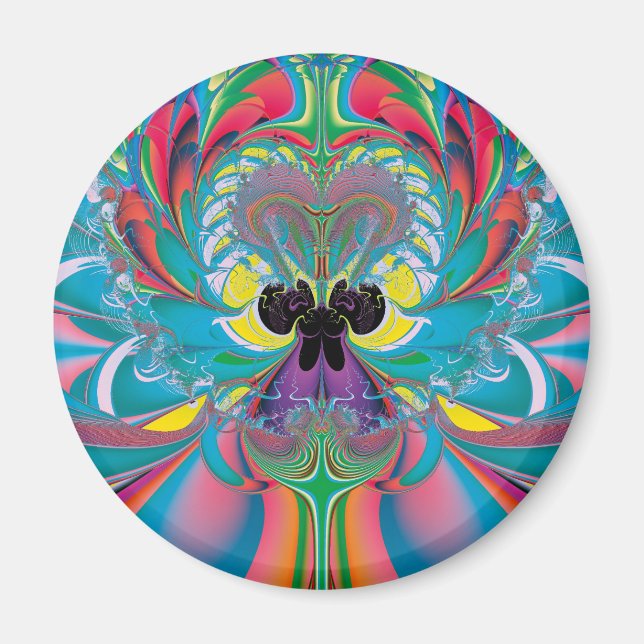 Imã Arte Abstrata Borboleta de Verão (Frente)