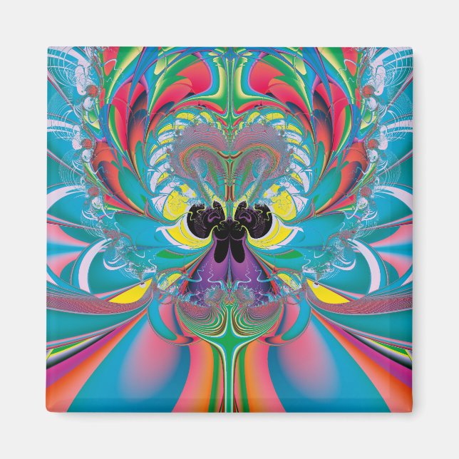 Imã Arte Abstrata Borboleta de Verão (Frente)