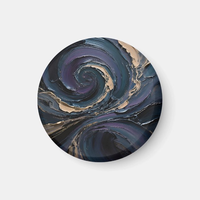 Imã Arte Abstrata de Vórtice Giratório (Frente)