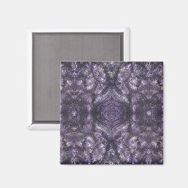 Imã Arte abstrata em aquarela roxo escuro em corredore