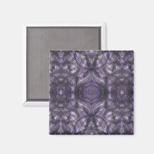 Imã Arte abstrata em aquarela roxo escuro em corredore