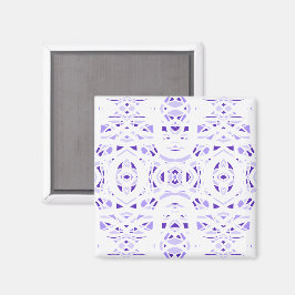 Imã Arte Abstrata em Guache Roxo Branco Firebrand