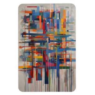 Ímã Arte Abstrata Geométrica Moderna