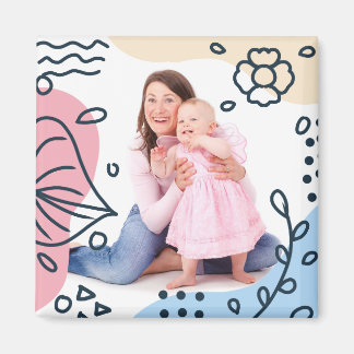 Imã Arte abstrata pastel moderna foto personalizada