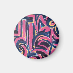 Imã Arte abstrata pintada à mão Graffiti Grego Antigo
