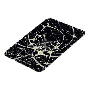 Ímã Arte Abstrata Teia de Aranha Dourada
