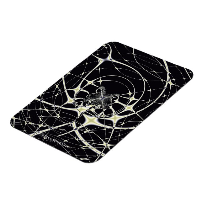Ímã Arte Abstrata Teia de Aranha Dourada (Left Side)