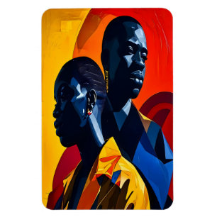 Ímã Arte Abstrato Afrocêntrica Moderna