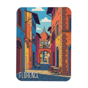 Ímã Arte Abstrato de Viagens Florença Itália