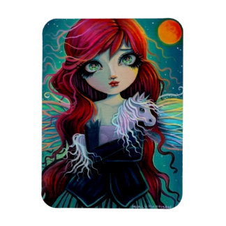 Ímã Arte Ametist Unicorn Fairy Fantasy