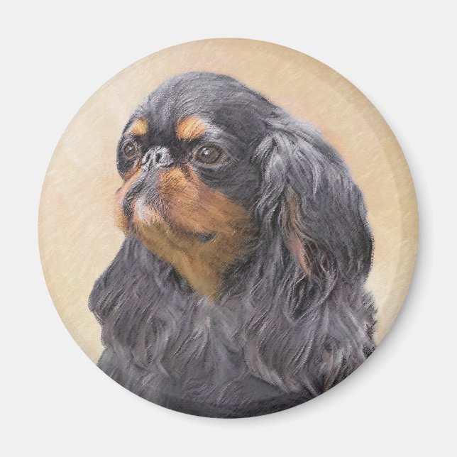 Imã Arte Animal Original Pintura Inglesa Toy Spaniel (Frente)