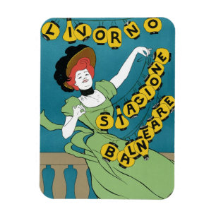 Ímã Arte Antiga Arte Nova, Senorita Livorno Dançando
