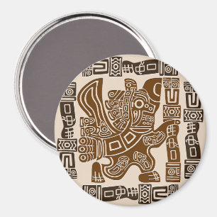 Imã Arte Antiga Tribal do Guerreiro de Águia Asteca
