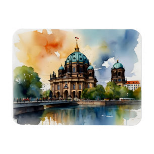 Ímã Arte aquarela de Berlim