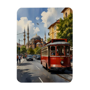 Ímã Arte aquarela de Istambul