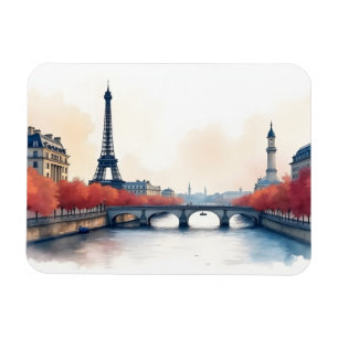 Ímã Arte aquarela de Paris