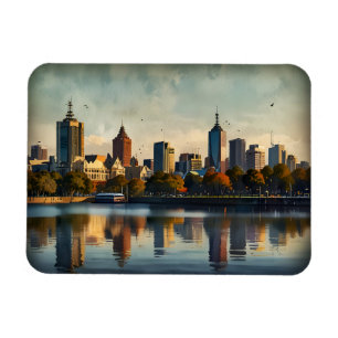 Ímã arte aquarela Melbourne