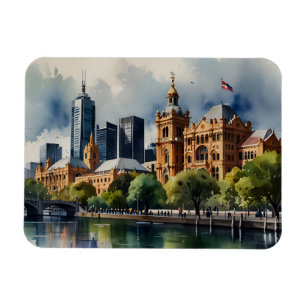 Ímã arte aquarela Melbourne