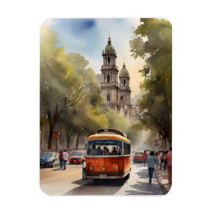 Ímã arte aquarela México