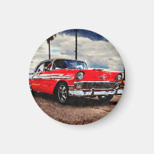 Imã Arte aquosa do Chevrolet Bel Air de 1956