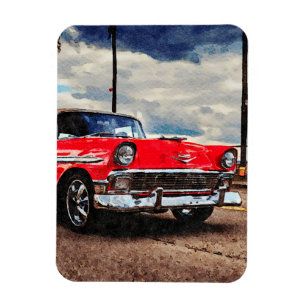 Ímã Arte aquosa do Chevrolet Bel Air de 1956