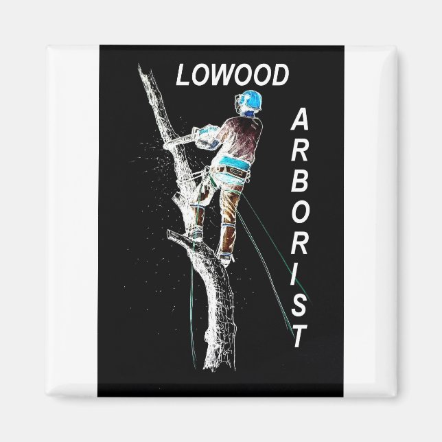 Imã Arte Arborista Árvore Cirurgiã Chainsaw Paisaw (Frente)