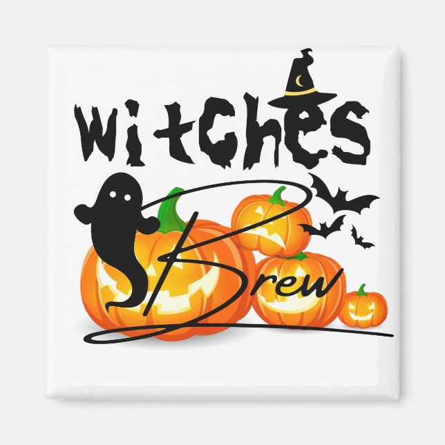 Imã Arte Assustadora de Abóbora | Spooky Fun (Frente)