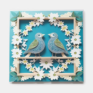 Imã Arte Azul Jay Birds