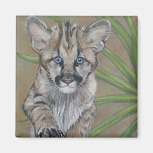 Imã arte bonito da pintura dos animais selvagens do