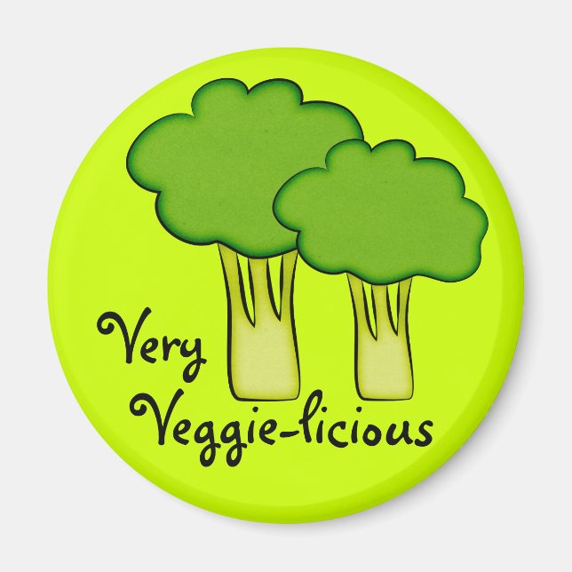 Imã Arte Brócolis Vegetal Muito Veggie (Frente)