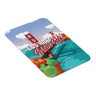 Ímã Arte clássica do jogo L.A Gate de Ouro 1980s 1980s