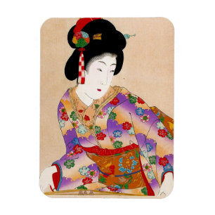 Ímã Arte clássica japonesa oriental legal da senhora