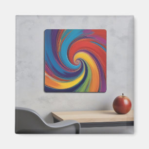 Imã Arte Colorida Moderna com uma Mesa Apple