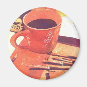 Imã Arte com café