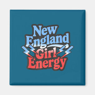 Imã Arte com Energia de Garota Retro de New England