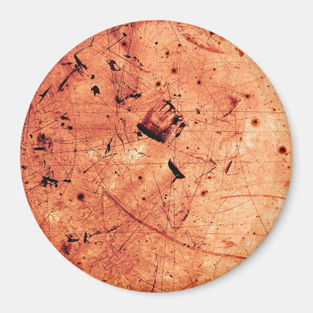 Imã Arte contemporânea abstrato laranja (Frente)