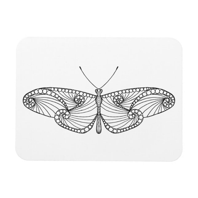 Ímã Arte da Borboleta Inspirada (Horizontal)
