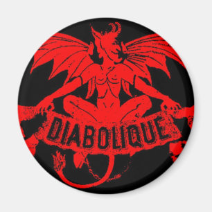 Imã Arte da etiqueta do charuto do vintage da satã do