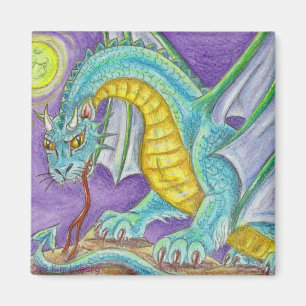 Imã Arte da fantasia do dragão da pata dos gatos