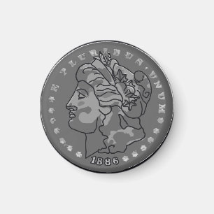 Imã Arte da rainha do dólar Morgan