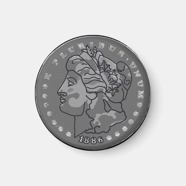 Imã Arte da rainha do dólar Morgan (Frente)
