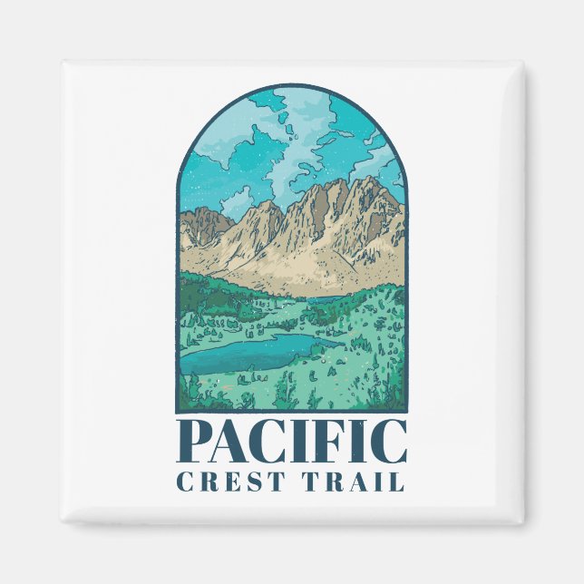Imã Arte da Trilha Pacific Crest (Frente)