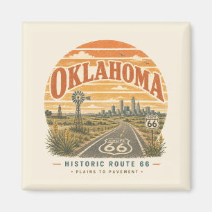 Imã Arte das Planícies da Rota Histórica 66 de Oklahom
