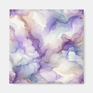 Imã Arte de Abstrato de Cor de Água Púrpura da Orquíde