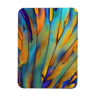 Ímã Arte de Abstrato IA com pena de vidro contida