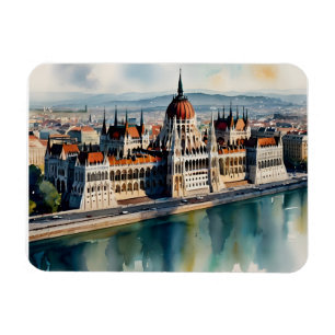 Ímã Arte de aquarela de Budapeste