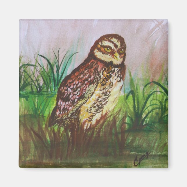 Imã Arte de Aquarela Encantada (Frente)