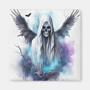 Imã Arte de Aquarela Gótica Fantástica do Halloween