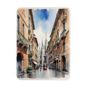 Ímã Arte de aquarela Milão