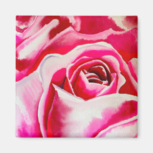Imã Arte de aquarela rosa-rosas
